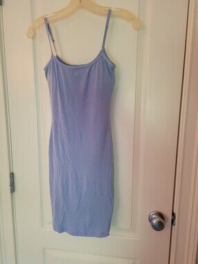 Ribbed Bodycon Dress - Lavender With Adjustable Straps
